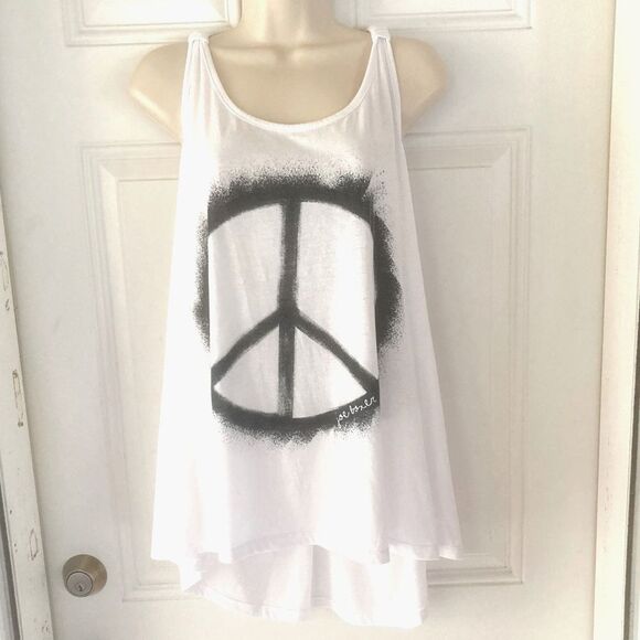 JOE BOXER Peace Sign Racerback Tank Top Womens Large - Picture 2 of 7